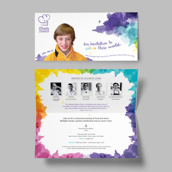 Starlight Children's Foundation 5 Chefs Invitation